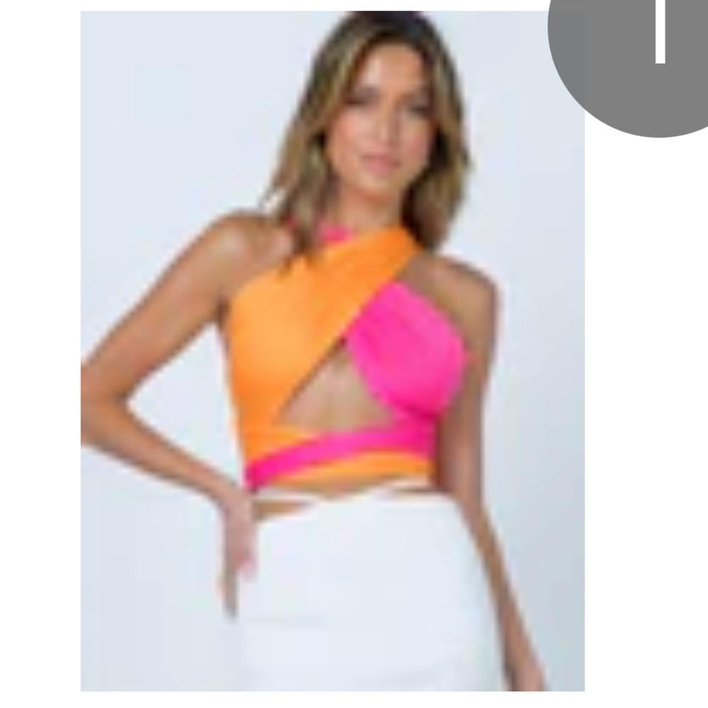Shimmer and multi color wrap tops NWT